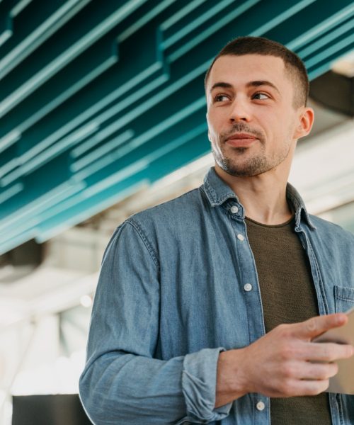 low-angle-businessman